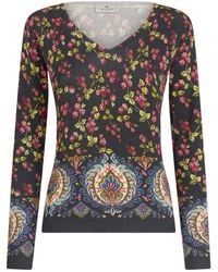 Etro - フローラル ニットトップ - Lyst