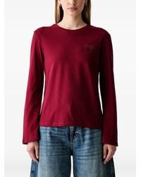 Liu Jo - Logo-Embroidered Long-Sleeve T-Shirt - Lyst