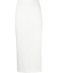 ANOUKI - Falda de tubo con encaje floral - Lyst