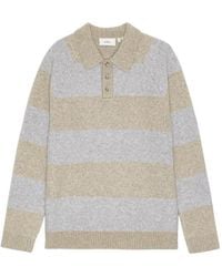 Les Deux - Striped Raglan-Sleeve Polo Shirt - Lyst