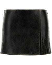 Miu Miu - Leren Mini-Rok - Lyst