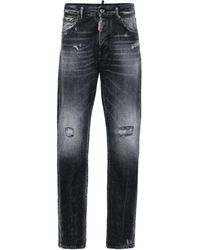 DSquared² - 642 Distressed Straight-leg Jeans - Lyst