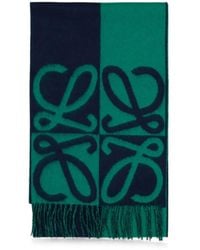 Loewe - Anagram-Detail Fringed-Hem Scarf - Lyst