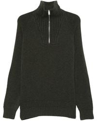 Fay - Half-Zip Elbow-Patch Sweater - Lyst