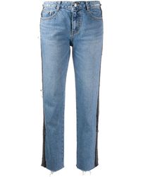 SJYP Vaqueros rectos con parches - Azul