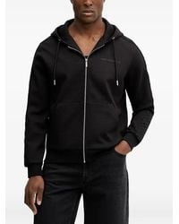 KARL LAGERFELD - Logo Zip-Up Hoodie - Lyst