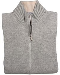 Gran Sasso - Jersey Con Cremallera Y Cuello De Canalé - Lyst