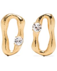 Forte Forte - Strass Sculpture Earrings 18K Plated Accessories - Lyst