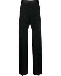 Givenchy - Satin-Trim Straight-Cut Tailored Trousers - Lyst