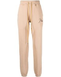 Rhude - Embroidered-logo Cotton Track Pants - Lyst