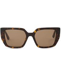 KARL LAGERFELD - Autograph Logo Rectangle Sunglasses - Lyst