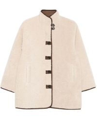 Yerse - Button-Fastening Shearling Coat - Lyst
