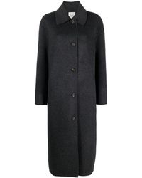 Totême - Manteau en laine à simple boutonnage - Lyst