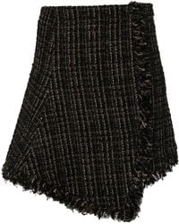 Sacai - Tweed Wool Mini Skirt - Lyst