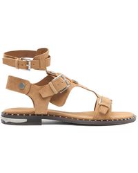 Ash - Pia Buckle-Strap Flat Sandals - Lyst