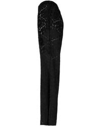 forte_forte - Velvet-Texture Flared Trousers - Lyst