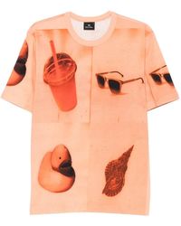 Paul Smith - Photographic-Print Cotton T-Shirt - Lyst
