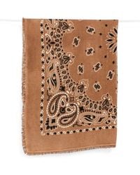 Kujten - Hachiko Bico Paisley-Print Frayed Scarf - Lyst