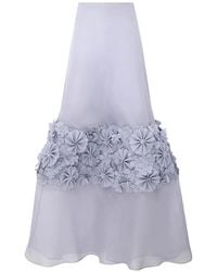 Zimmermann - Floral-Appliqué Maxi Skirt - Lyst