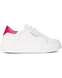 Twinset - Platform Leather Trainers - Lyst