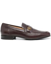 Bally - Suisse Logo-Plaque Leather Loafers - Lyst