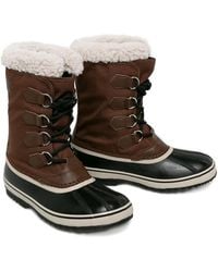 Sorel - Lace-Up Fleece-Lined Boots - Lyst