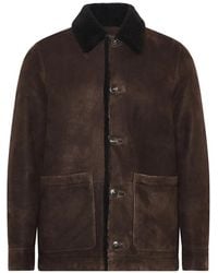 Yves Salomon - Shearling-Trimmed Suede Jacket - Lyst