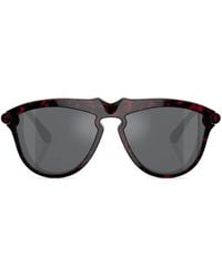 Burberry - Tortoiseshell-Effect Round-Frame Sunglasses - Lyst