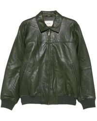 Les Deux - Logo-Patch Leather Jacket - Lyst
