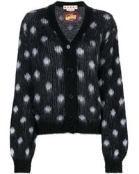 Marni - Cardigan En Maille Intarsia À Col V - Lyst