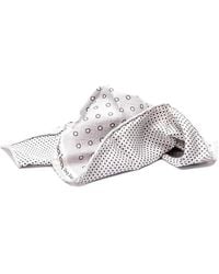 Brunello Cucinelli - Geometric-Pattern Silk Pocket Square - Lyst