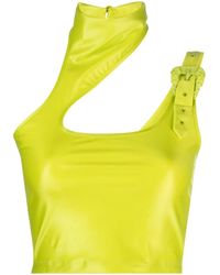 Versace Jeans Couture - Cut-Out Crop Top - Lyst