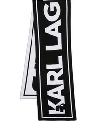 Karl Lagerfeld Bufanda K/Essential en intarsia - Negro