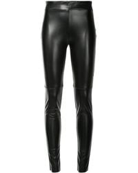 Wolford - Black High Waisted Leather Leggins - Lyst