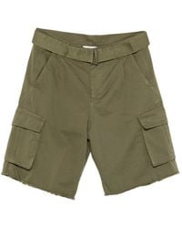 Laneus - Short Ceinturé À Poches Cargo - Lyst