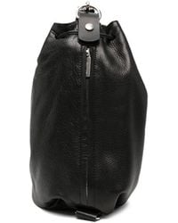 Yohji Yamamoto - Drawstring Grained Leather Tote Bag - Lyst