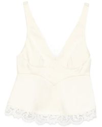 Stella McCartney - Lace V-Neck Top - Lyst
