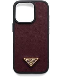 Prada - Saffiano Leather Iphone 16 Pro Case - Lyst
