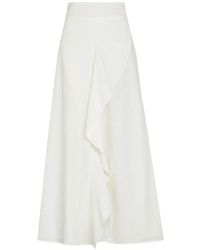 SKIIM - Jodie Ruffled Midi Skirt - Lyst