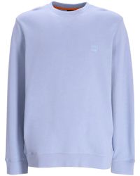 BOSS - Felpa Con Applicazione Logo - Lyst