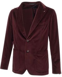 Tagliatore - Jacke aus Samt mit zwei Knöpfen - Lyst