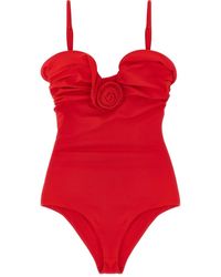 Magda Butrym - Costume Intero Con Decorazione Rose - Lyst