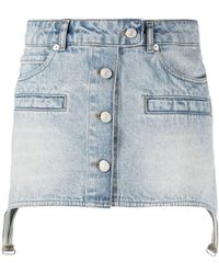 Courreges - Asymmetrischer Jeans-Minirock - Lyst