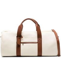 Brunello Cucinelli - Logo-Stamp Leather Holdall - Lyst