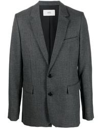 Ami Paris - Single-Breasted Virgin Wool Blazer - Lyst