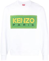 KENZO - Hoodie en coton à logo imprimé - Lyst