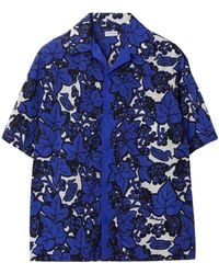 Burberry - Katoenen Overhemd Met Print - Lyst
