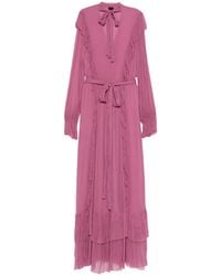 Pinko - Ruffled-Detail Maxi Dress - Lyst