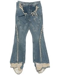 Rick Owens - Distressed Flared Jeans - Lyst