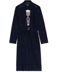 Zadig & Voltaire - Salonny Skull-Intarsia Belted Cardi-Coat - Lyst